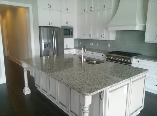 Santa Cecilia Light Granite Gold Classic Island Quartz Local Cream Heat Contact 2cm